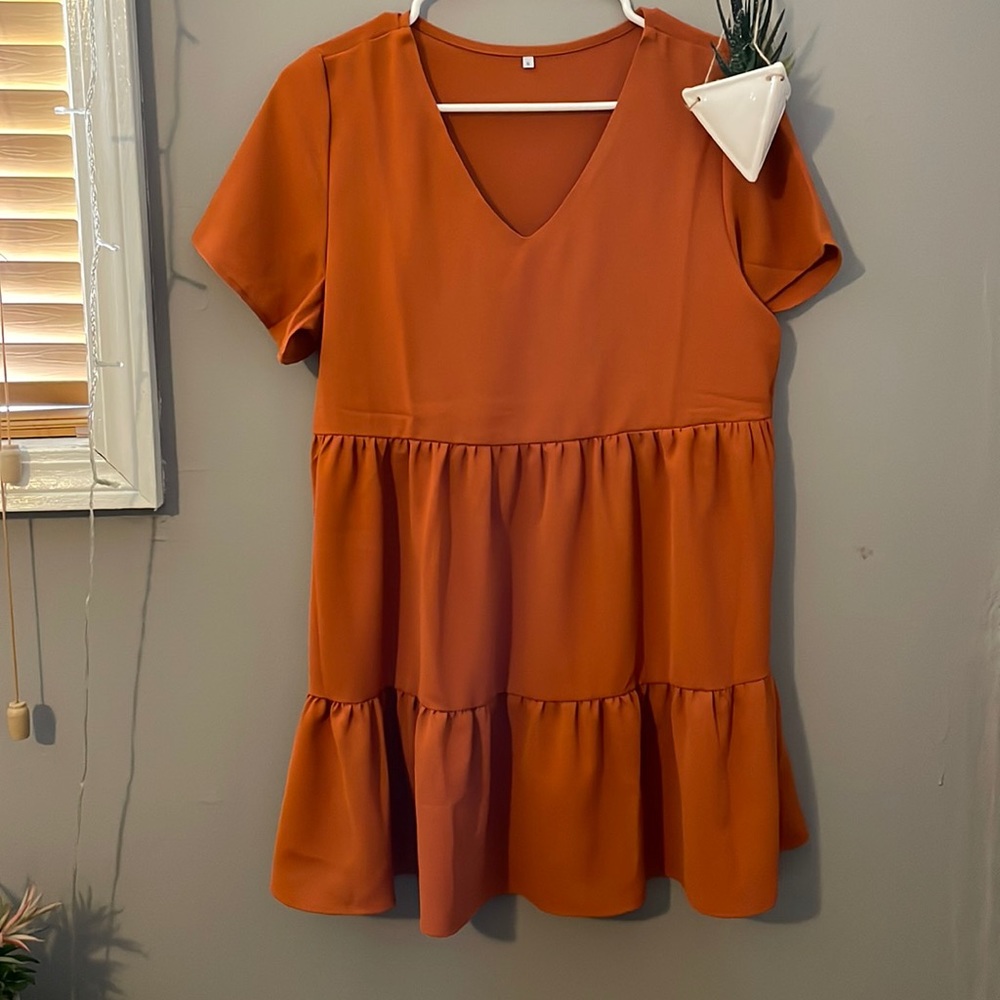 Burnt orange dress